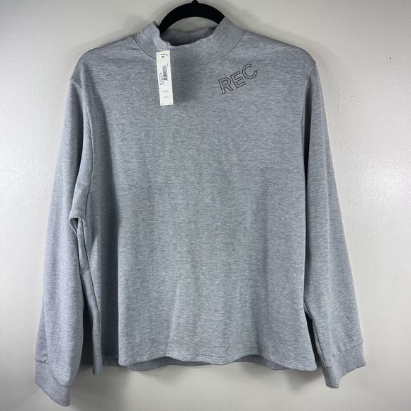 Rec Gen Tops - Rec Gen Mock Flex Sweat‎ Silver Marle